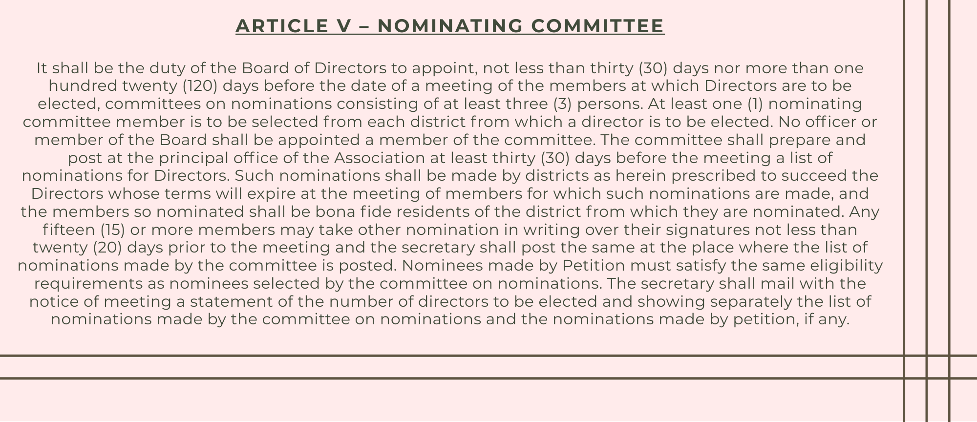 Franklin REC Nominating Committee