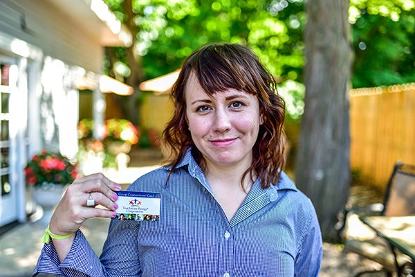 Lady with Co-op Connections Card