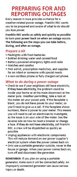 Preparing for an Outage  Central Rural Electric Cooperative